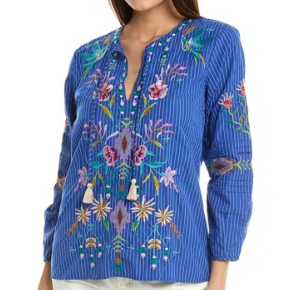 Nwt Johnny Was embroidered blouse size S